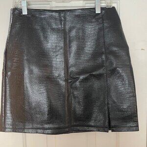 Topshop faux leather skirt